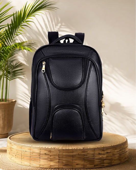 Arviano : Genuine Leather Backpack Black