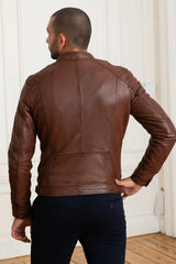 Men's Genuine Brown Leather Jacket MLJ 18