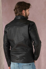 Men's Genuine Black Leather Jacket MLJ 41