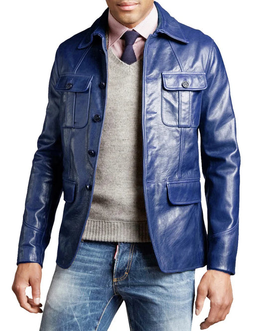 Men’s Genuine Leather Blazer MB 07