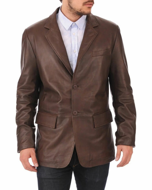 Men’s Genuine Leather Blazer MB 48