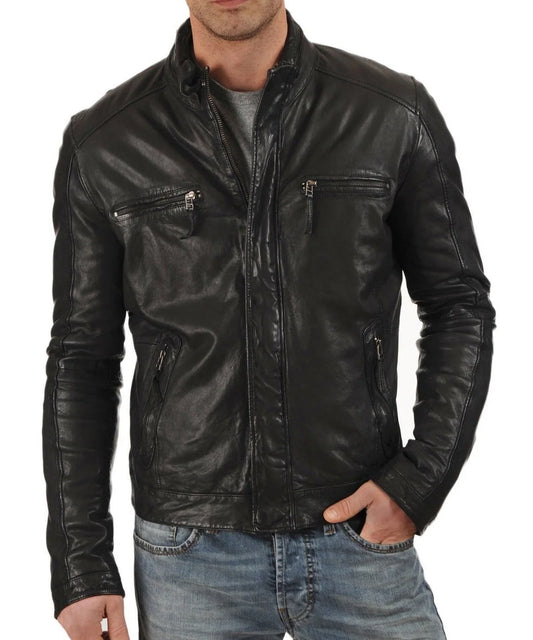 Men's Genuine Leather Jacket MJ 02