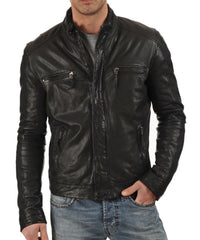 Men's Genuine Leather Jacket MJ 02