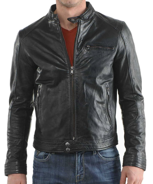 Men's Genuine Leather Jacket MJ 10