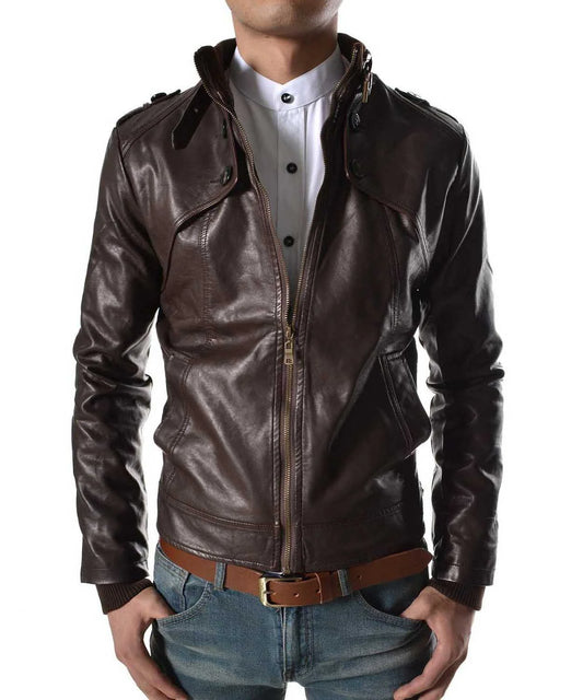 Men's Genuine Leather Jacket MJ 131