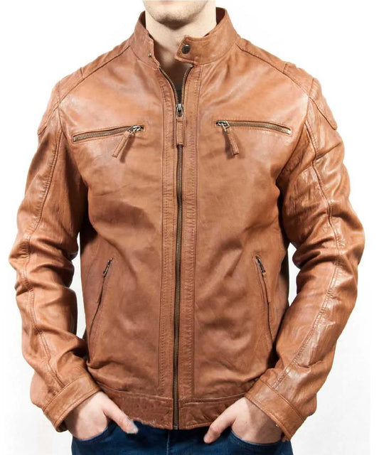 Men's Genuine Leather Jacket MJ 147