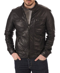 Men's Genuine Leather Jacket MJ 149