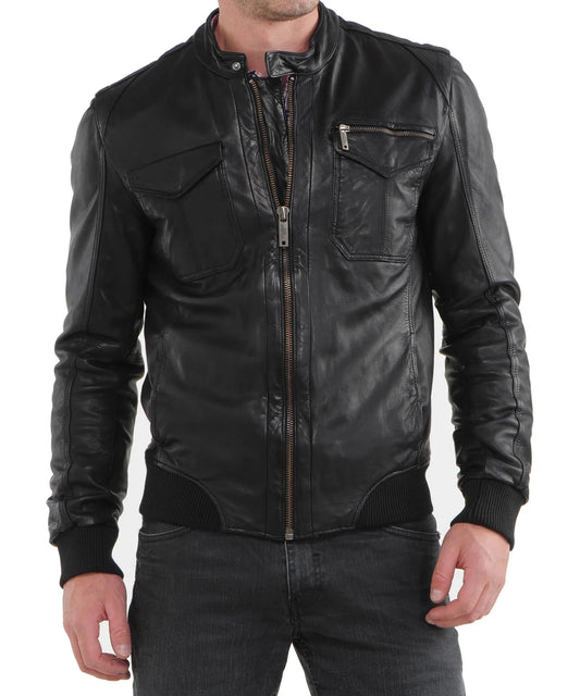 Men's Genuine Leather Jacket MJ 154