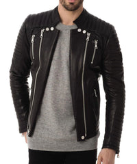Men's Genuine Leather Jacket MJ 161