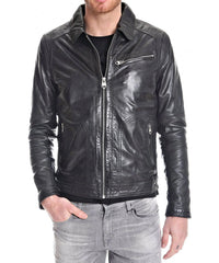 Men's Genuine Leather Jacket MJ 176