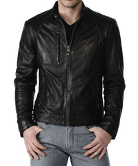 Men's Genuine Leather Jacket MJ 179