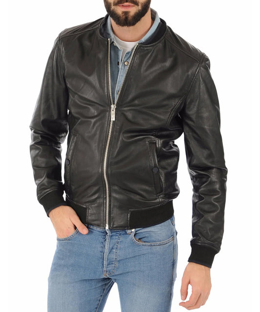 Men's Genuine Leather Jacket MJ 182