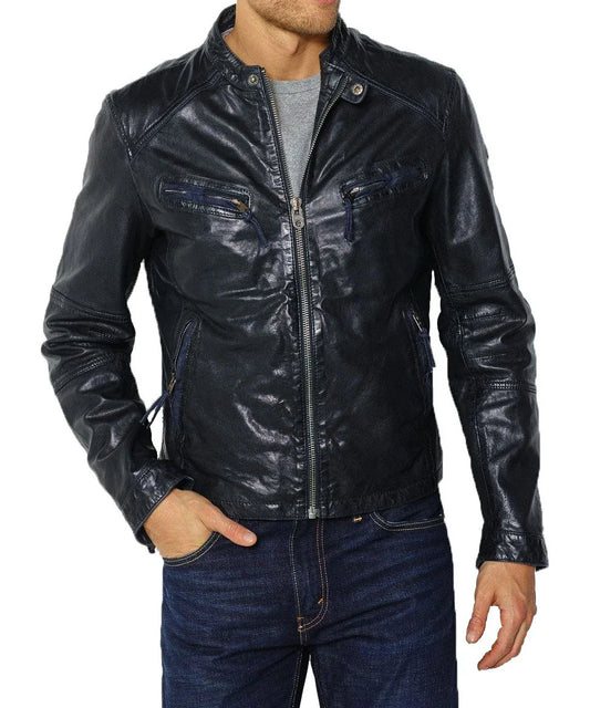 Men's Genuine Leather Jacket MJ 189