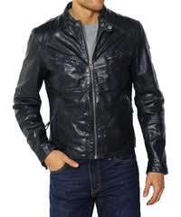 Men's Genuine Leather Jacket MJ 189
