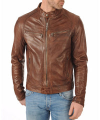 Men's Genuine Leather Jacket MJ 21