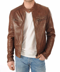 Men's Genuine Leather Jacket MJ 21