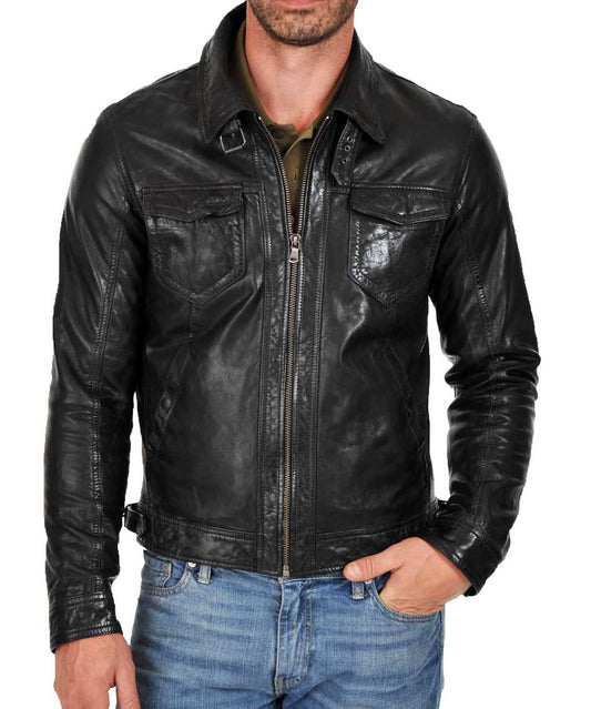 Men's Genuine Leather Jacket MJ 25
