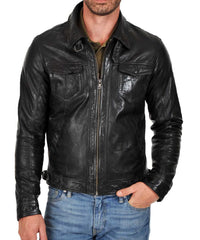 Men's Genuine Leather Jacket MJ 25