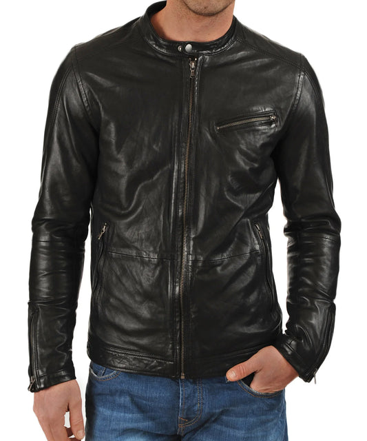 Men's Genuine Leather Jacket MJ 40