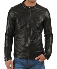 Men's Genuine Leather Jacket MJ 40