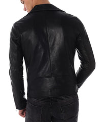 Men's Genuine Leather Jacket MJ 49