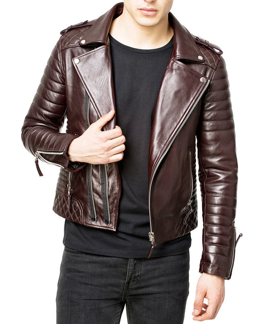 Men's Genuine Leather Jacket MJ 56