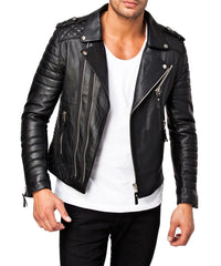 Men's Genuine Leather Jacket MJ 57