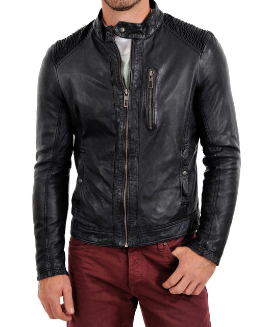 Men's Genuine Leather Jacket MJ 64