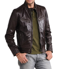 Men's Genuine Leather Jacket MJ 69