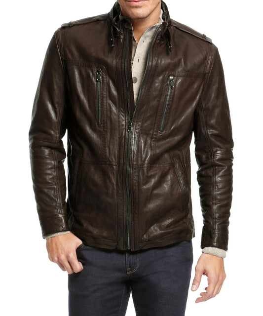 Men's Genuine Leather Jacket MJ 72