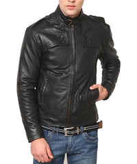 Men's Genuine Leather Jacket MJ 78