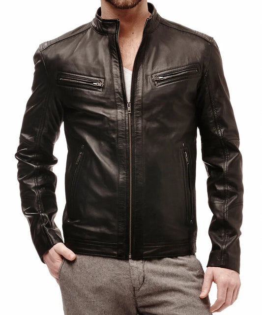 Men's Genuine Leather Jacket MJ 82