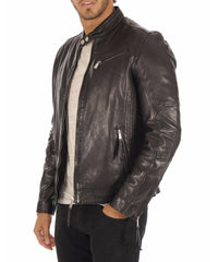 Men's Genuine Leather Jacket MJ 44