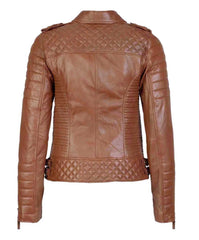 Women’s Genuine Leather Moto Jacket Mango