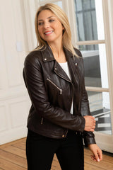 Women's Genuine Brown Leather Jacket WLJ 25