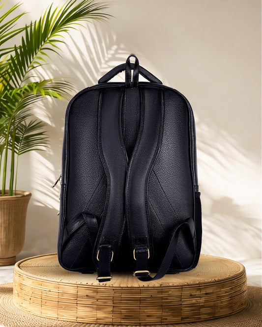 Arviano : Genuine Leather Backpack Black