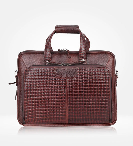 Álvaro : Genuine Leather Laptop Office Bag Brown