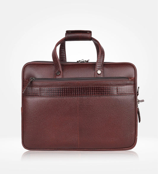Álvaro : Genuine Leather Laptop Office Bag Brown