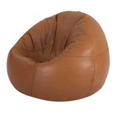 Genuine Cowhide Leather Beanbag Tan