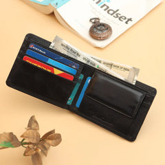 Elvano : Genuine Leather Wallet for Men Black