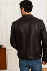 Men's Genuine Brown Leather Jacket MLJ 25