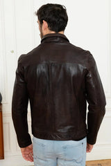Men's Genuine Brown Leather Jacket MLJ 27