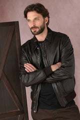 Men's Genuine Brown Leather Jacket MLJ 29