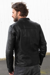 Men's Genuine Black Leather Jacket MLJ 40