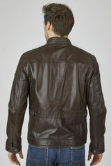 Men's Genuine Brown Leather Jacket MLJ 56