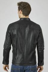 Men's Genuine Black Leather Jacket MLJ 58