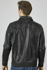 Men's Genuine Black Leather Jacket MLJ 59