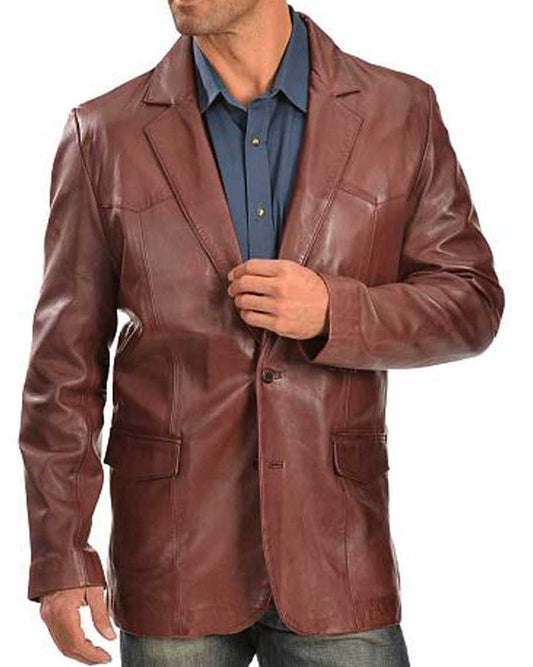 Men’s Genuine Leather Blazer MB 17