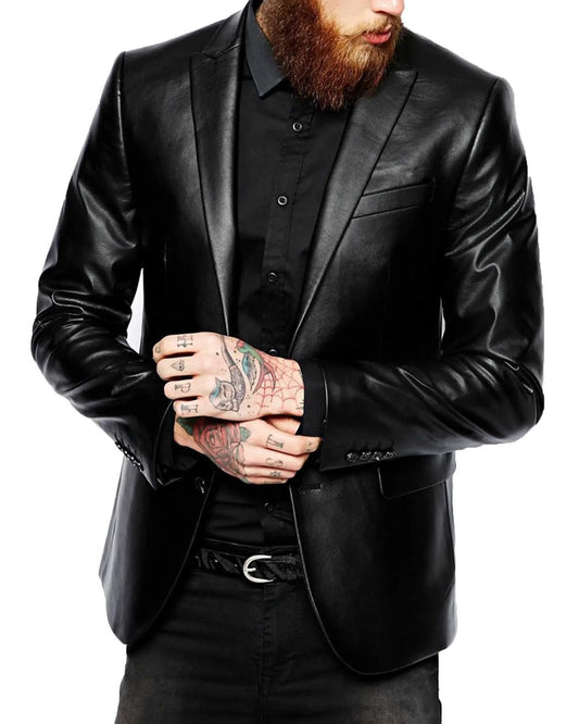 Men’s Genuine Leather Blazer MB 22