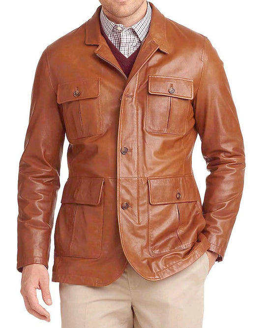 Men’s Genuine Leather Blazer MB 33